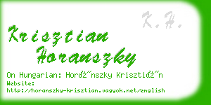 krisztian horanszky business card